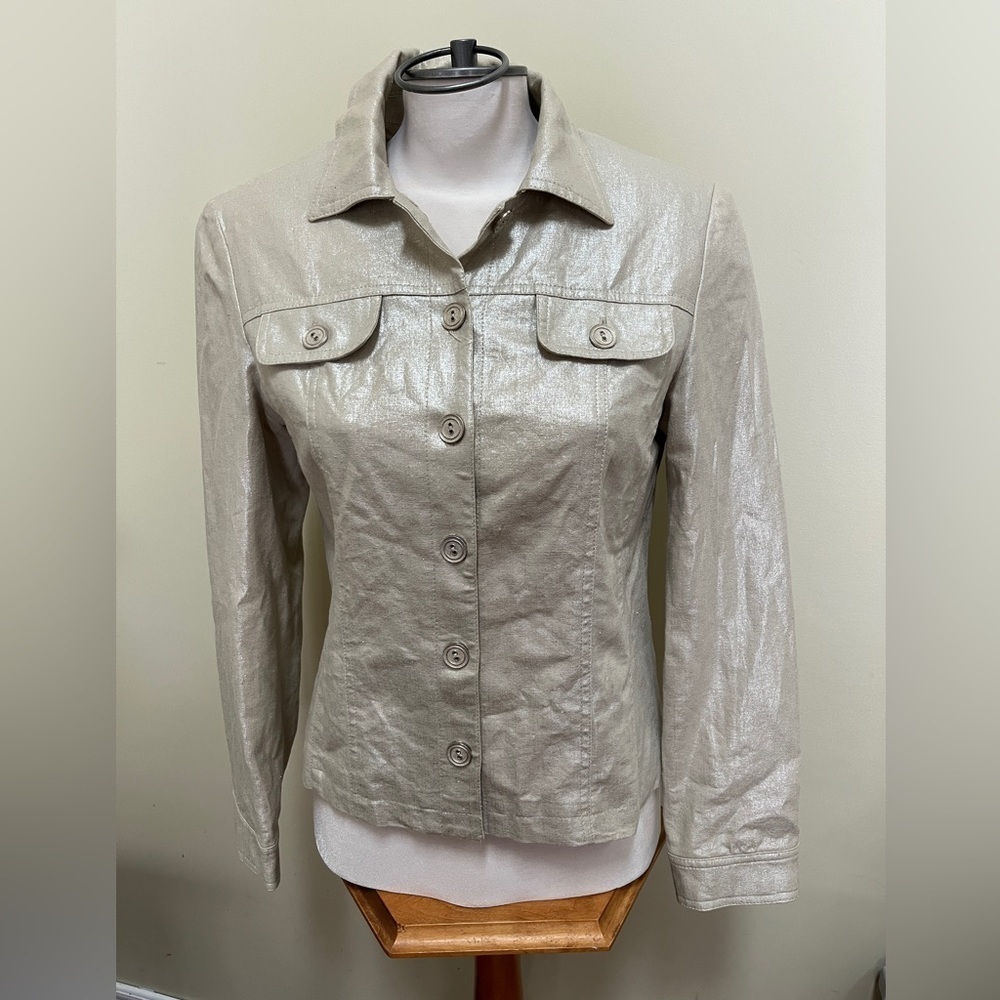 Concepts beige shimmery ladies jacket size 4